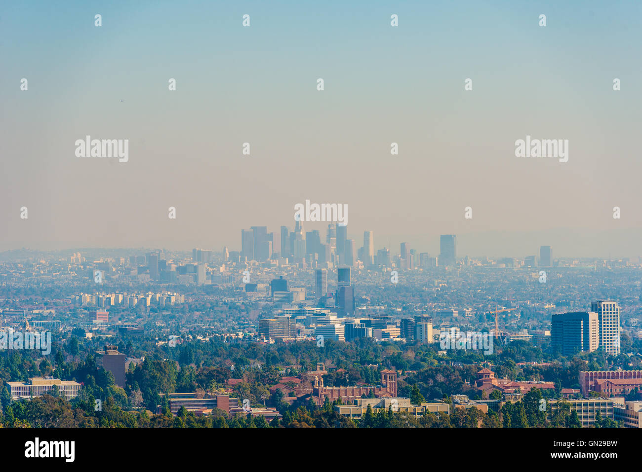 Vue sur le centre-ville de Los Angeles Banque D'Images