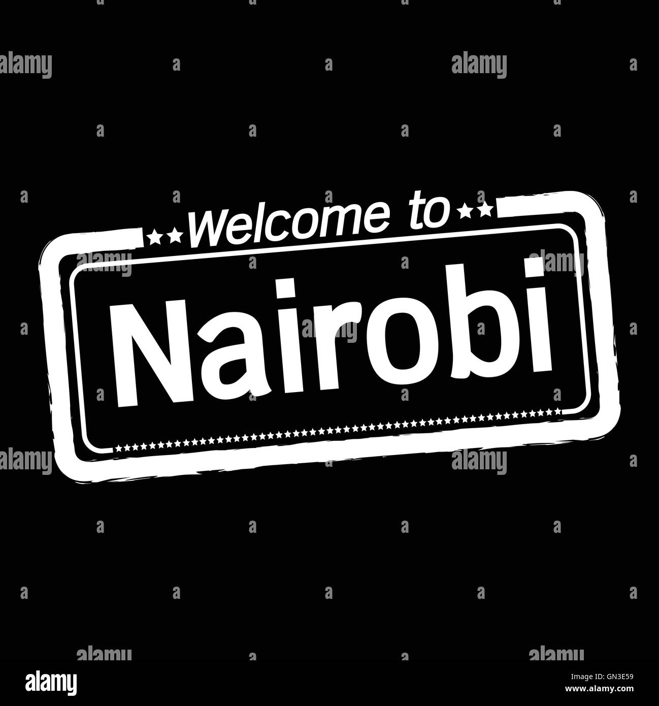 Bienvenue à Nairobi city illustration design Illustration de Vecteur