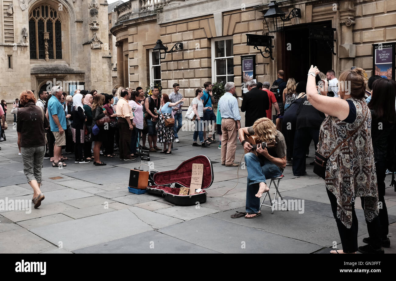 Busker de bain Banque D'Images