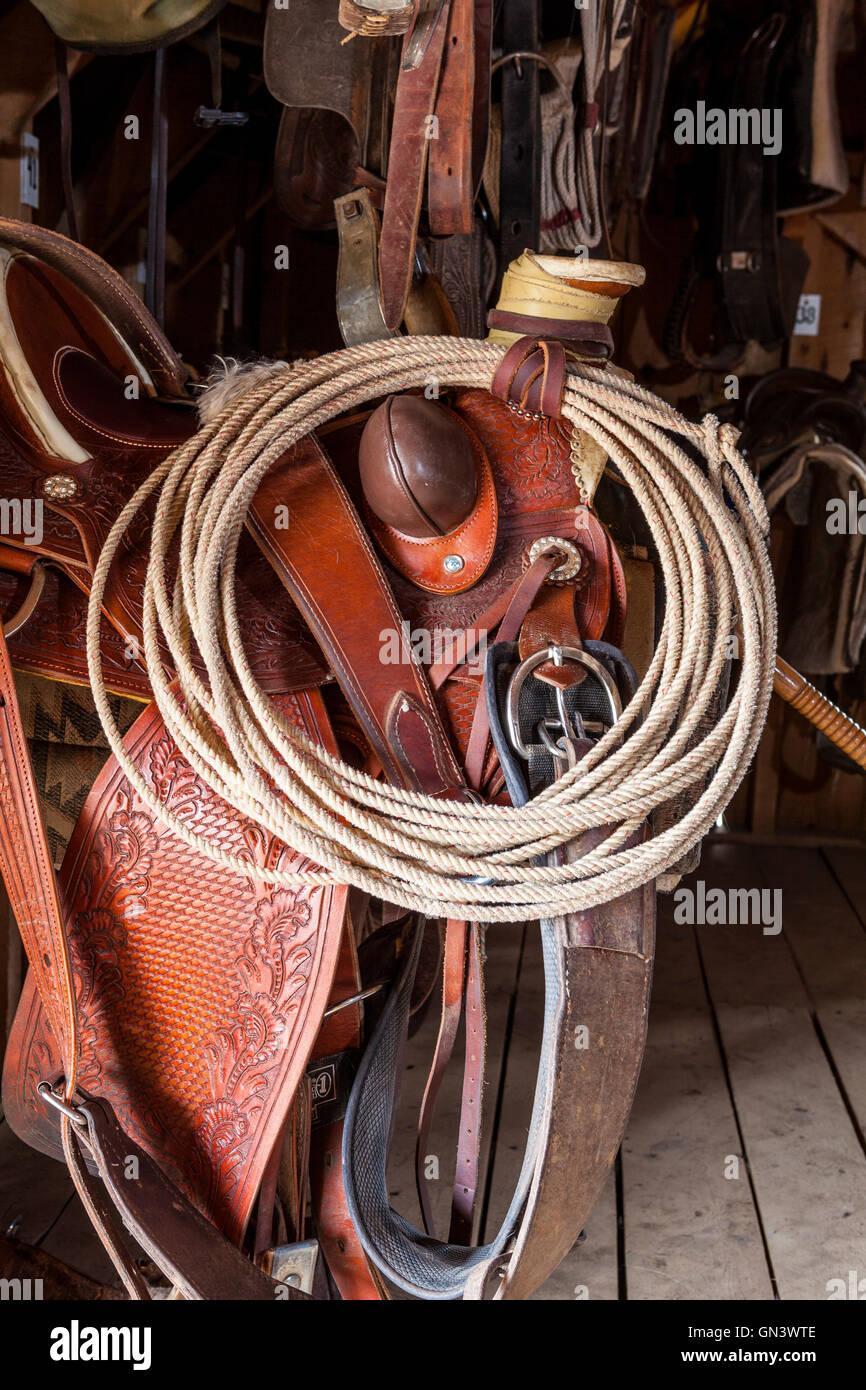 Western Naturel Cuir Main Sculpté Roper Ranch Selle : 15 16 17 18