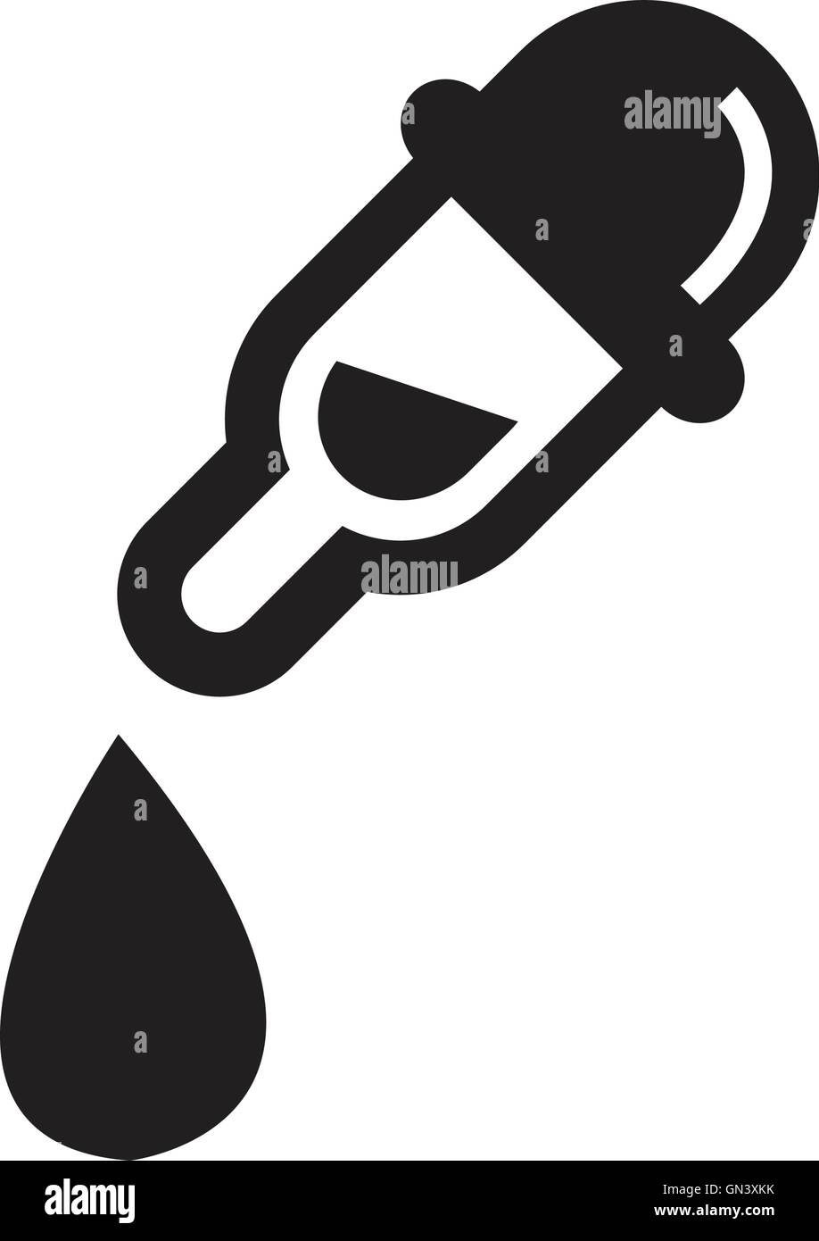 Compte-gouttes avec symbole drop Illustration de Vecteur