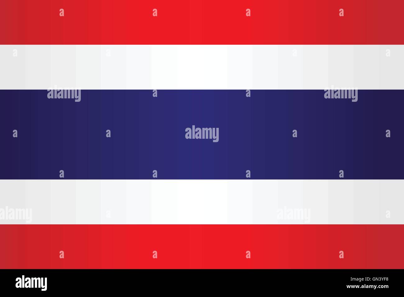 Drapeau national de la Thaïlande Illustration de Vecteur