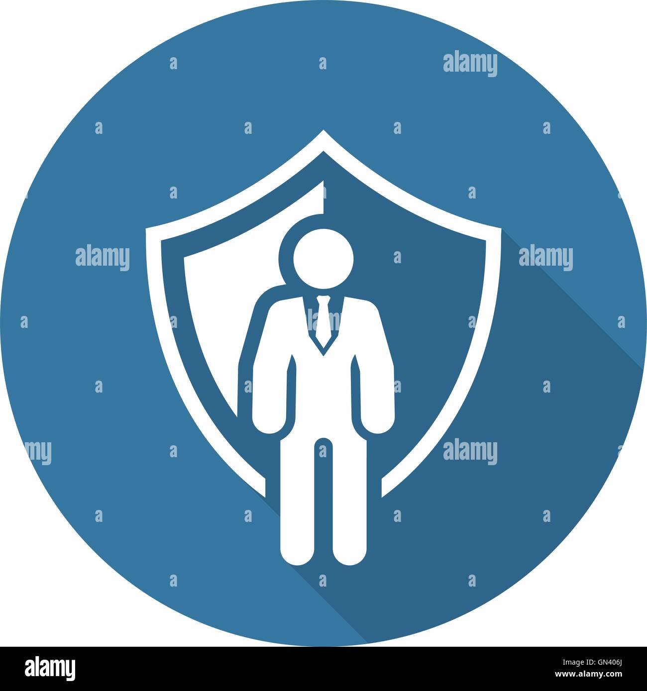 L'icône de l'Agence de sécurité. Modèle plat. Illustration de Vecteur