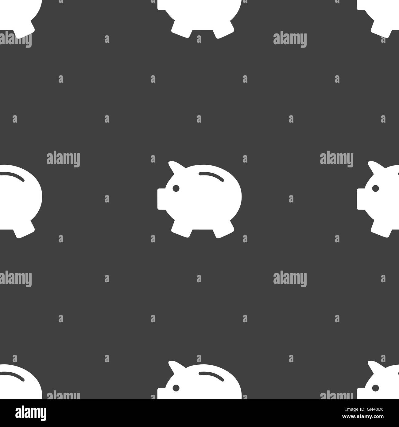 Tirelire - économiser de l'argent signe l'icône. Motif transparente sur un fond gris. Vector Illustration de Vecteur