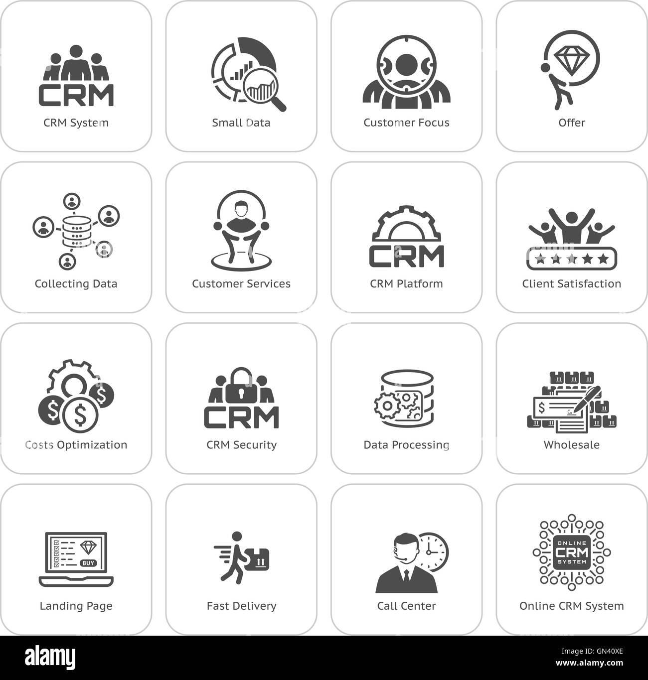 Télévision Design Business Icons Set. Illustration de Vecteur
