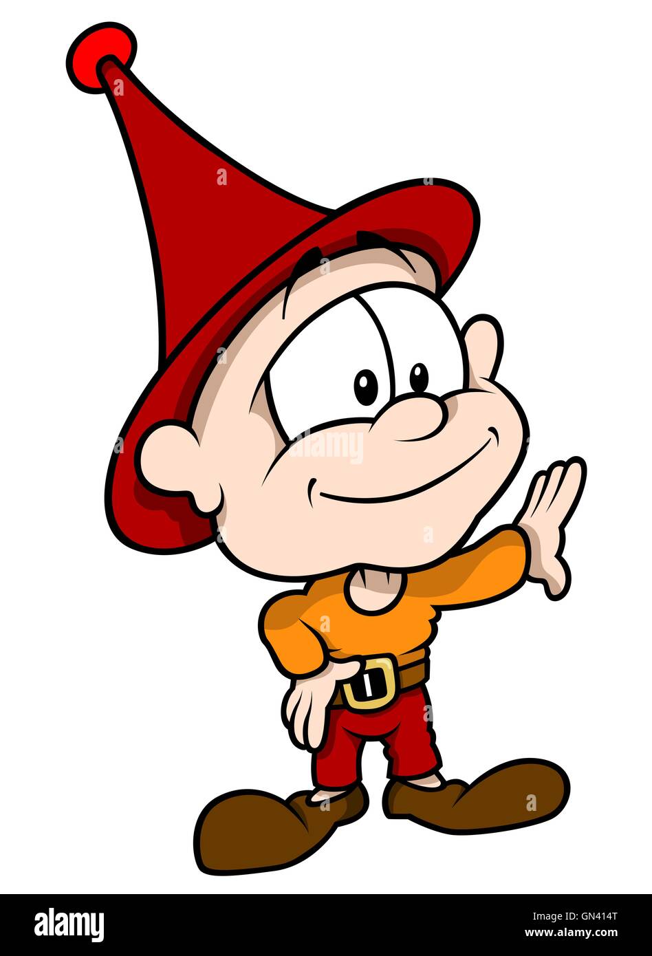 Rouge petit elfe Illustration de Vecteur