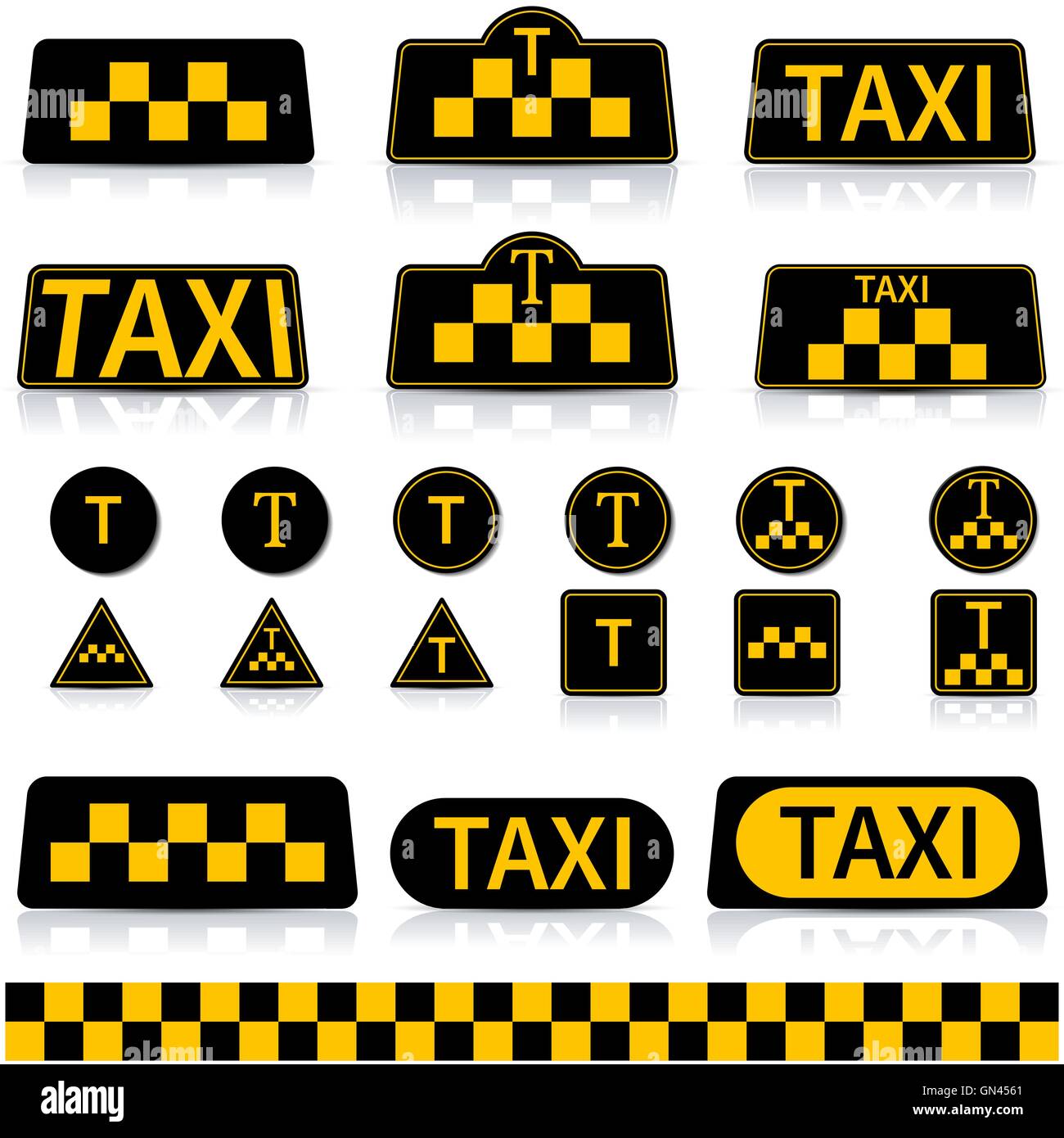 Inscrivez-Set , taxi vector illustration. Illustration de Vecteur