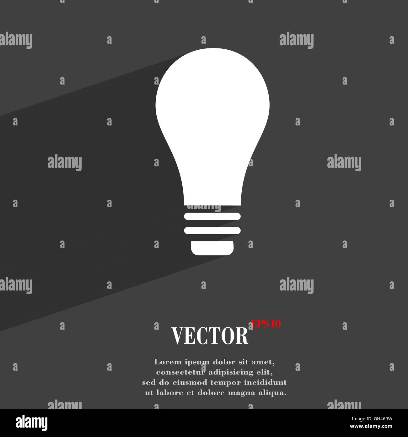 Symbole ampoule télévision web design moderne avec grande ombre et de l'espace pour votre texte. Vector Illustration de Vecteur