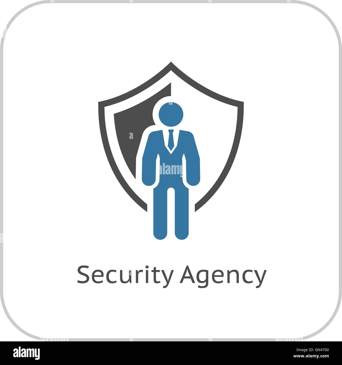 L'icône de l'Agence de sécurité. Modèle plat. Illustration de Vecteur