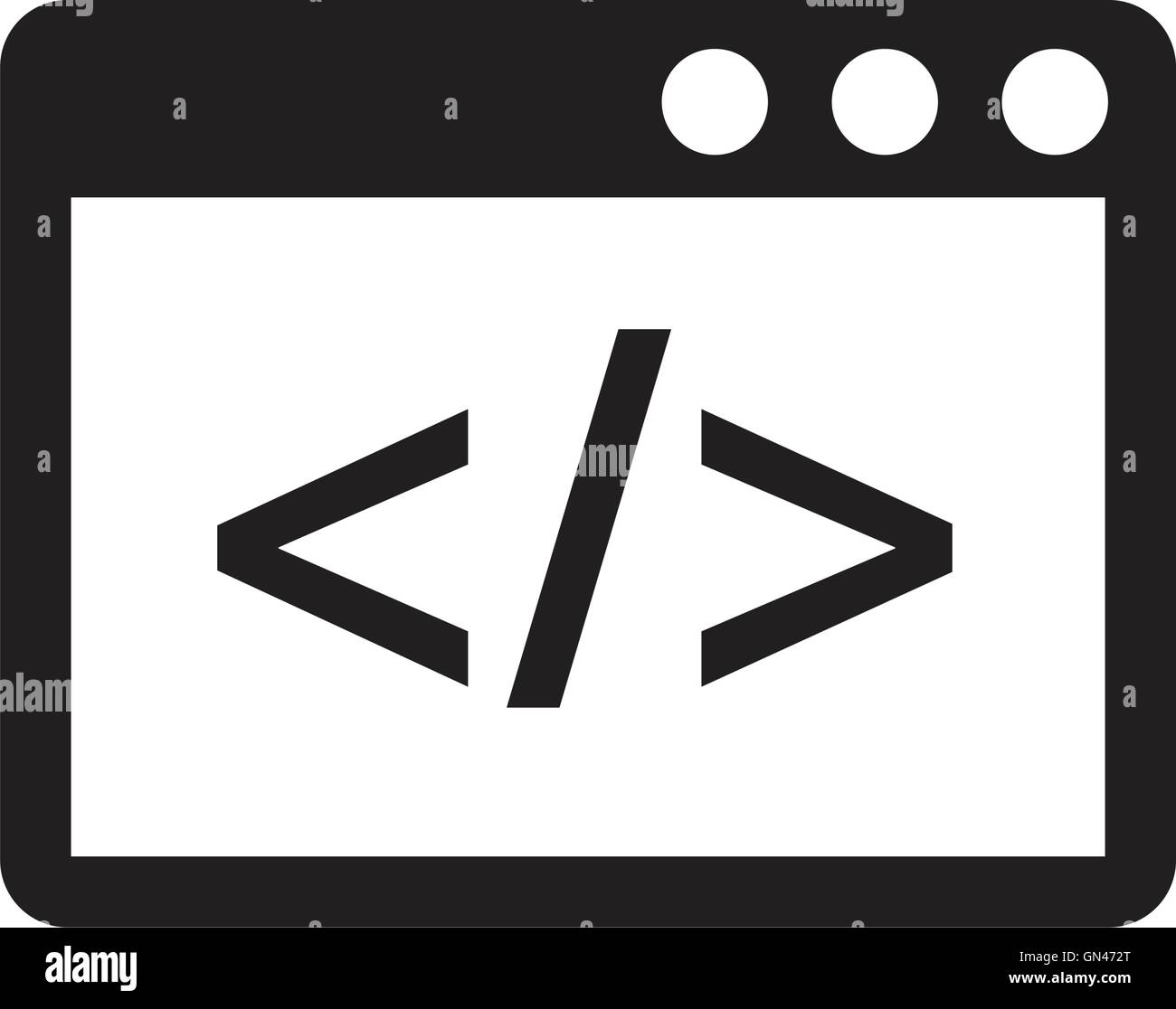 Icône de la fenêtre du programme Illustration de Vecteur