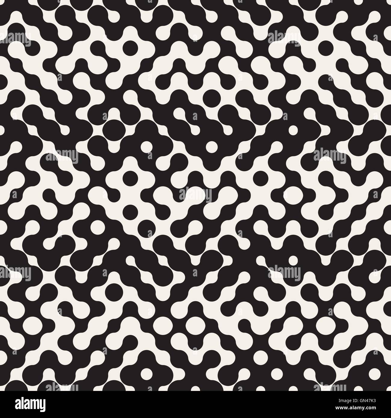 Sans vecteur gradient noir et blanc motif géométrique irrégulière de demi-teinte Illustration de Vecteur