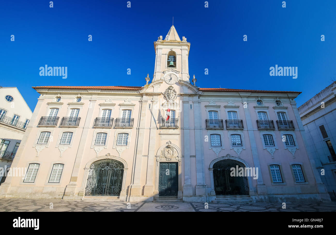 Chambre municipale ou Camara Municipal dans le centre d'Aveiro, Portugal, région Centre. Banque D'Images