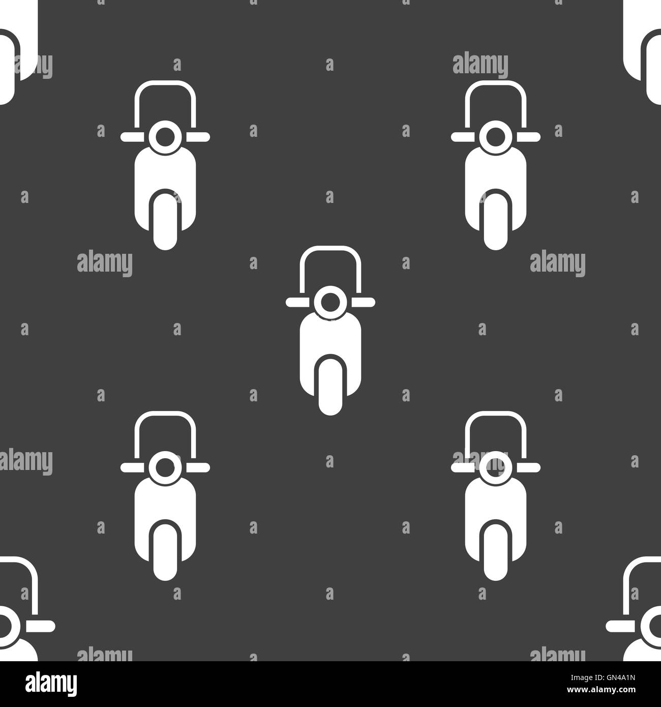 Icône scooter signe. Motif transparente sur un fond gris. Vector Illustration de Vecteur