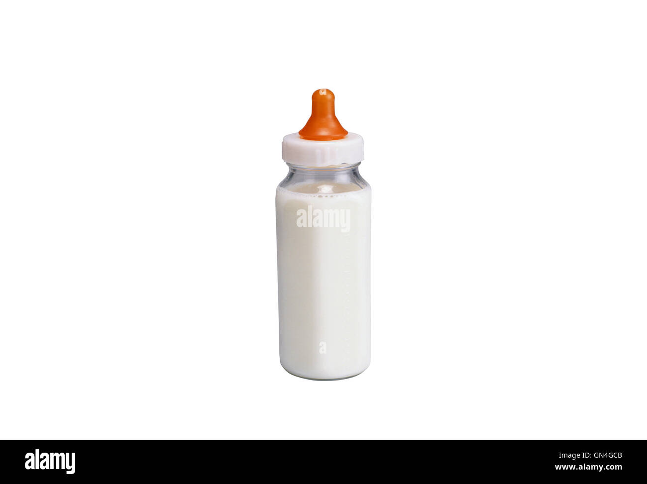 Bouteille de bébé isolé sur fond blanc Banque D'Images