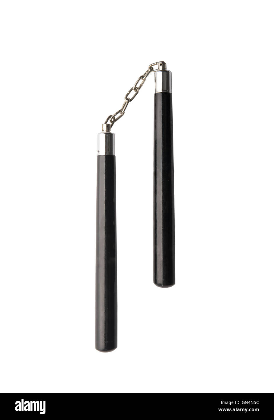 Arts martiaux traditionnels japonais Nunchaku arme Banque D'Images