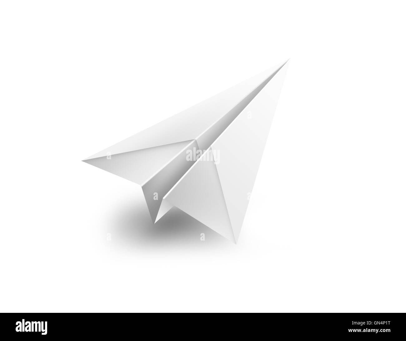 Vol d'un avion de papier isolé - rendre la forme 3d illustration Banque D'Images Vol d'un avion de papier isolé - rendre la forme 3d illustration Banque D'Images