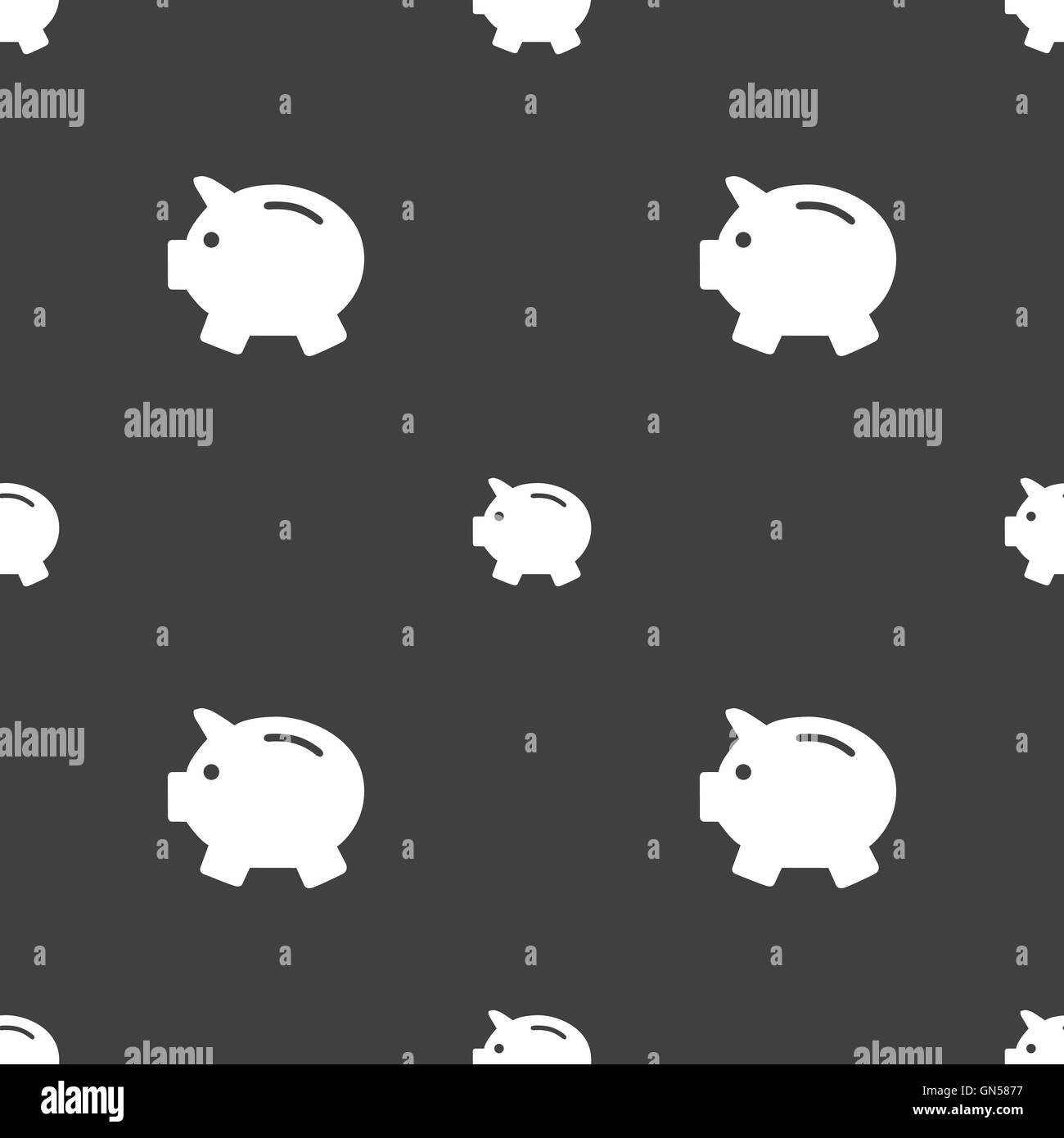 Tirelire - économiser de l'argent signe l'icône. Motif transparente sur un fond gris. Vector Illustration de Vecteur