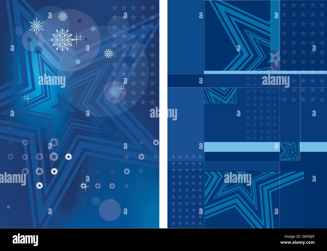 Fond bleu pour cartes de Noël Illustration de Vecteur