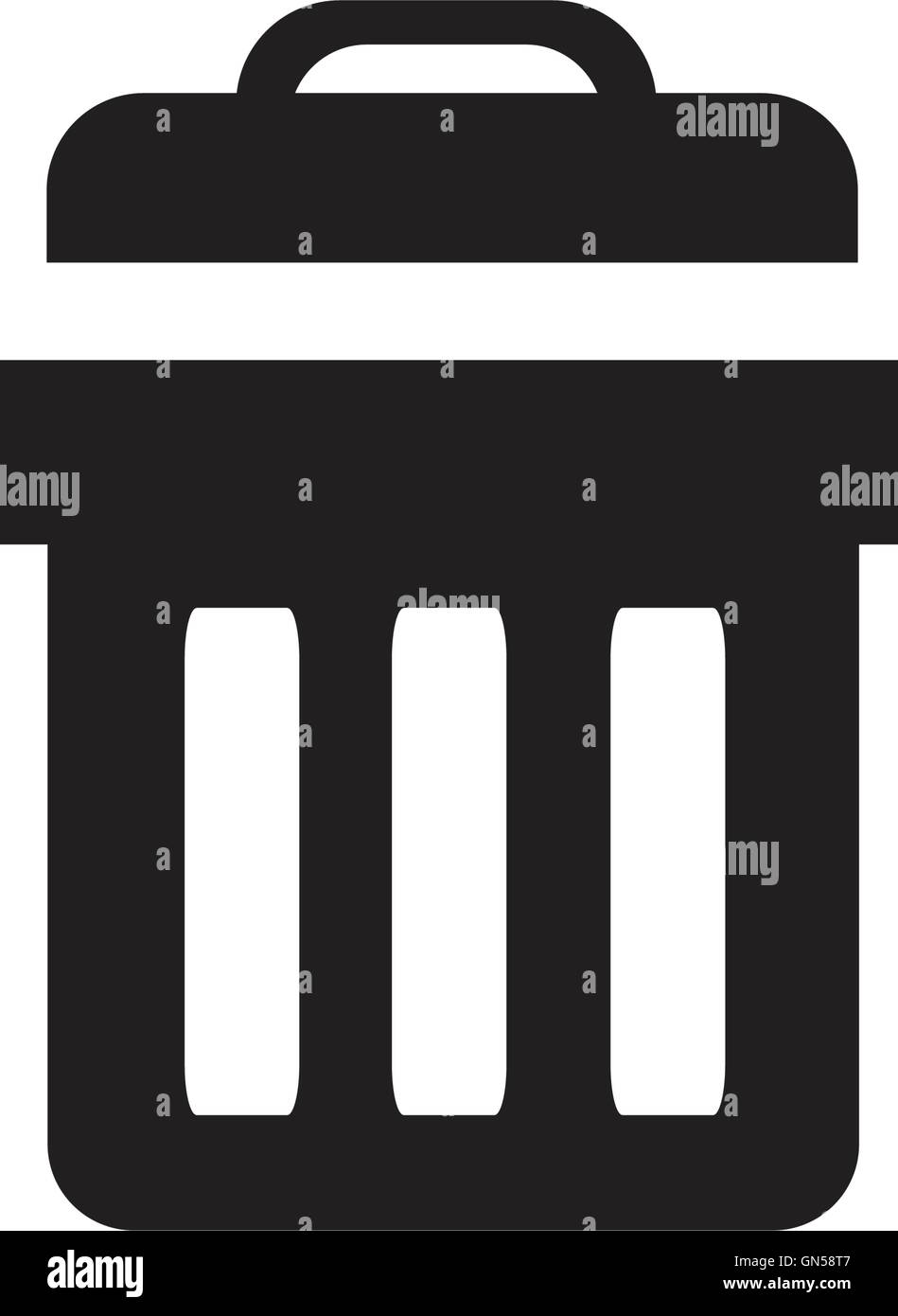 icône de corbeille bin Illustration de Vecteur