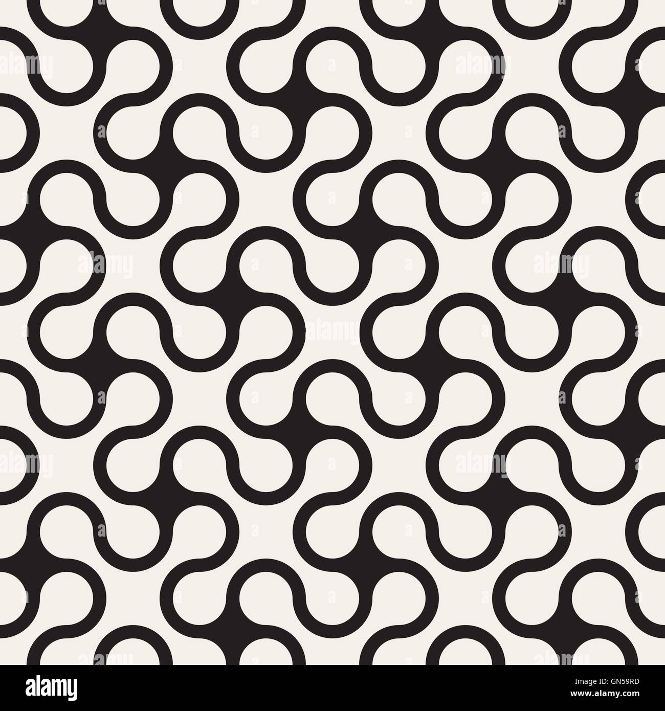 Noir et blanc transparent vecteur ligne arrondie Croix Spirale Illustration de Vecteur