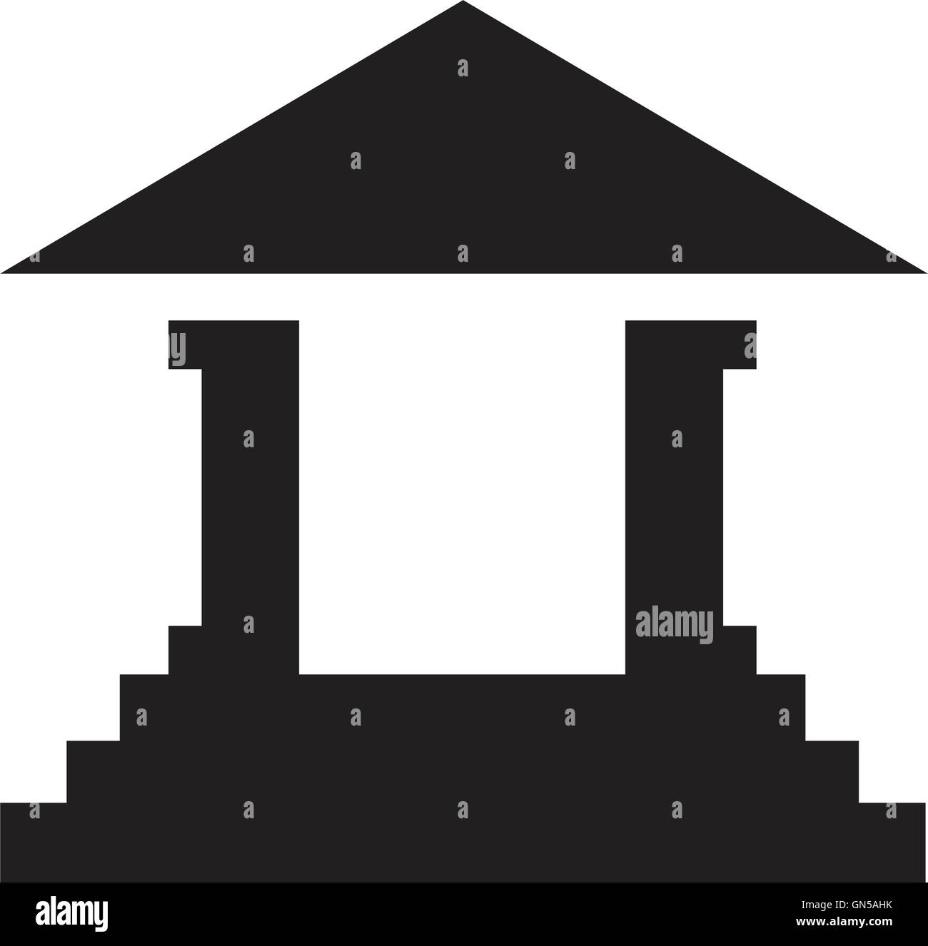 Icône vecteur bâtiment cour Illustration de Vecteur