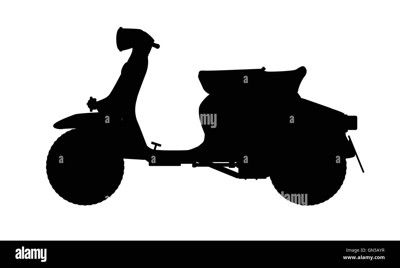 Silhouette scooter Illustration de Vecteur