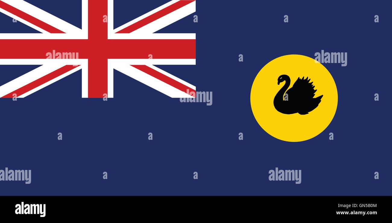 Le drapeau de l'état de l'Australie Occidentale Illustration de Vecteur