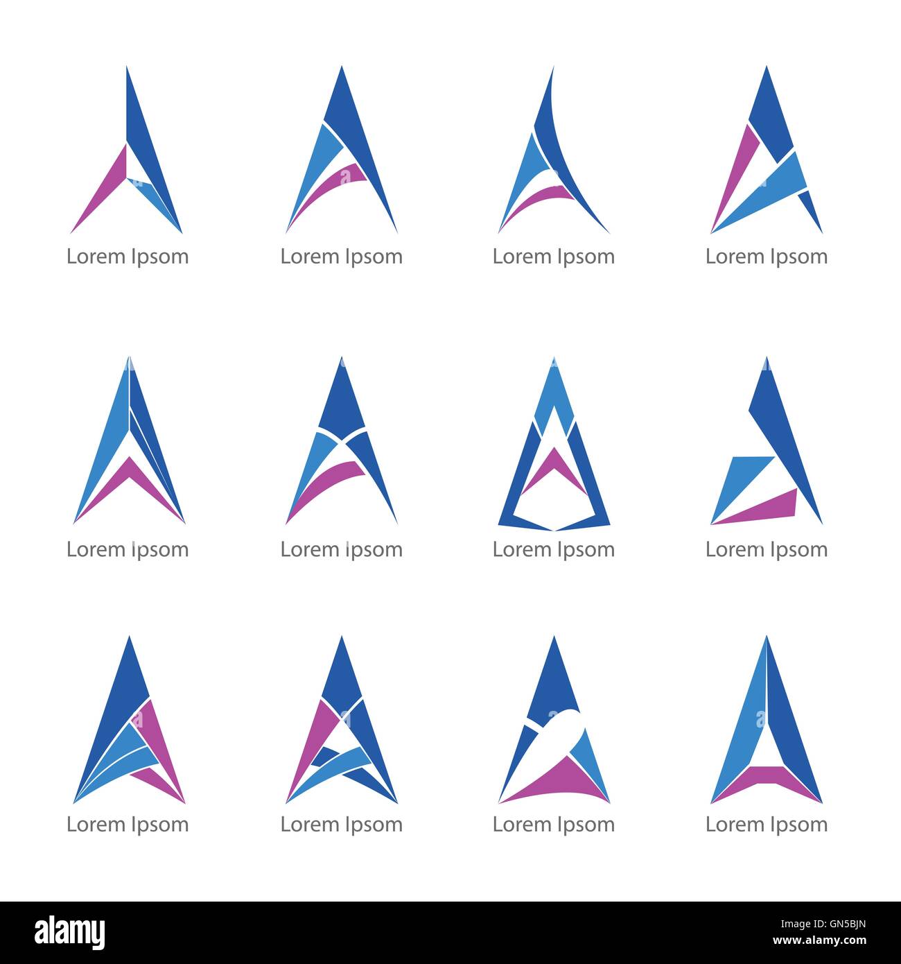 triangle de logo une Illustration de Vecteur