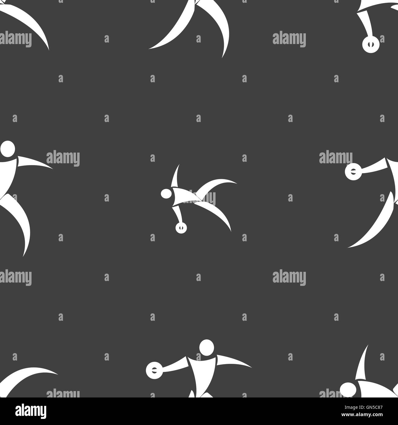 L'icône lanceur de disque signe. Motif transparente sur un fond gris. Vector Illustration de Vecteur