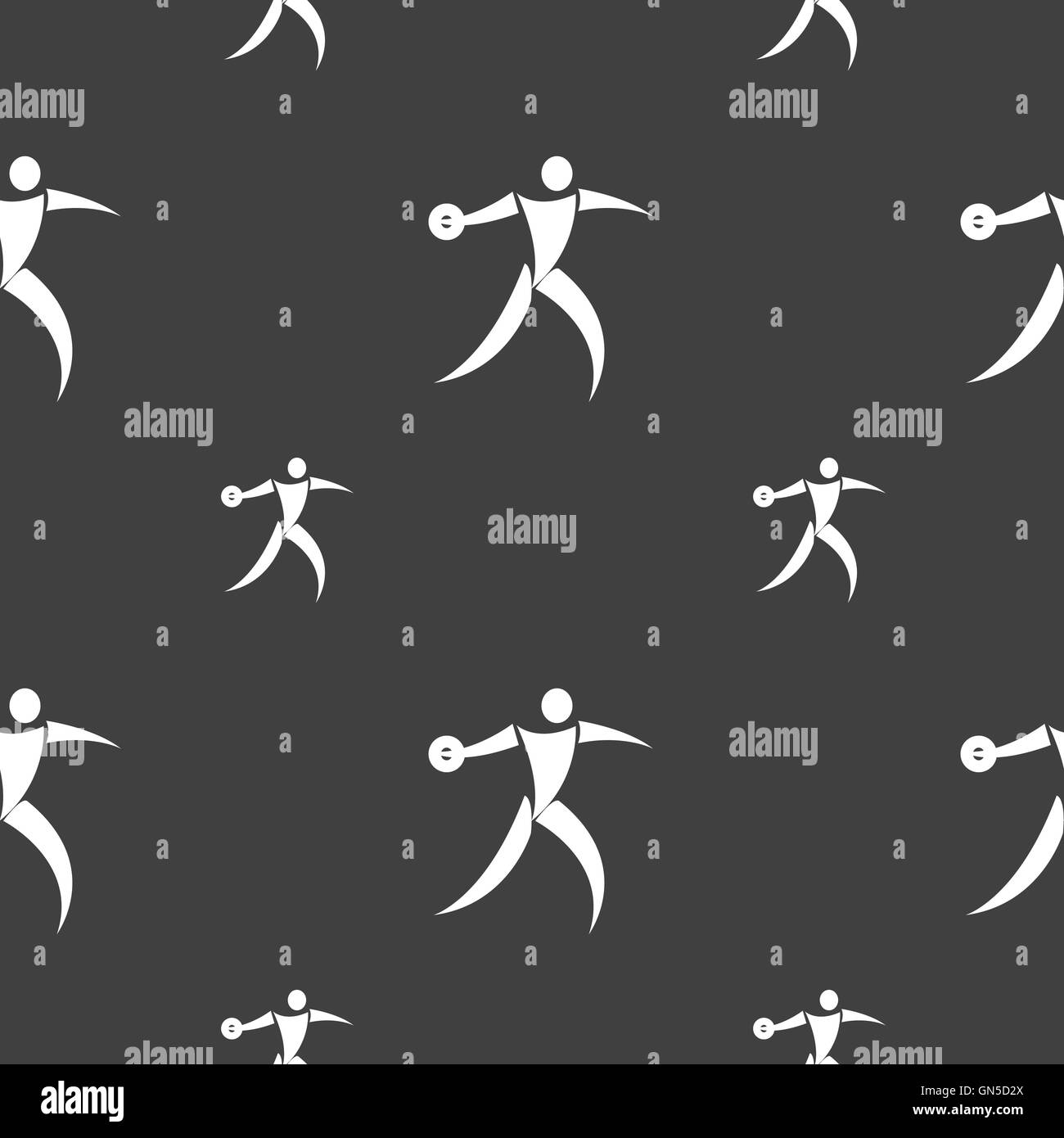 L'icône lanceur de disque signe. Motif transparente sur un fond gris. Vector Illustration de Vecteur