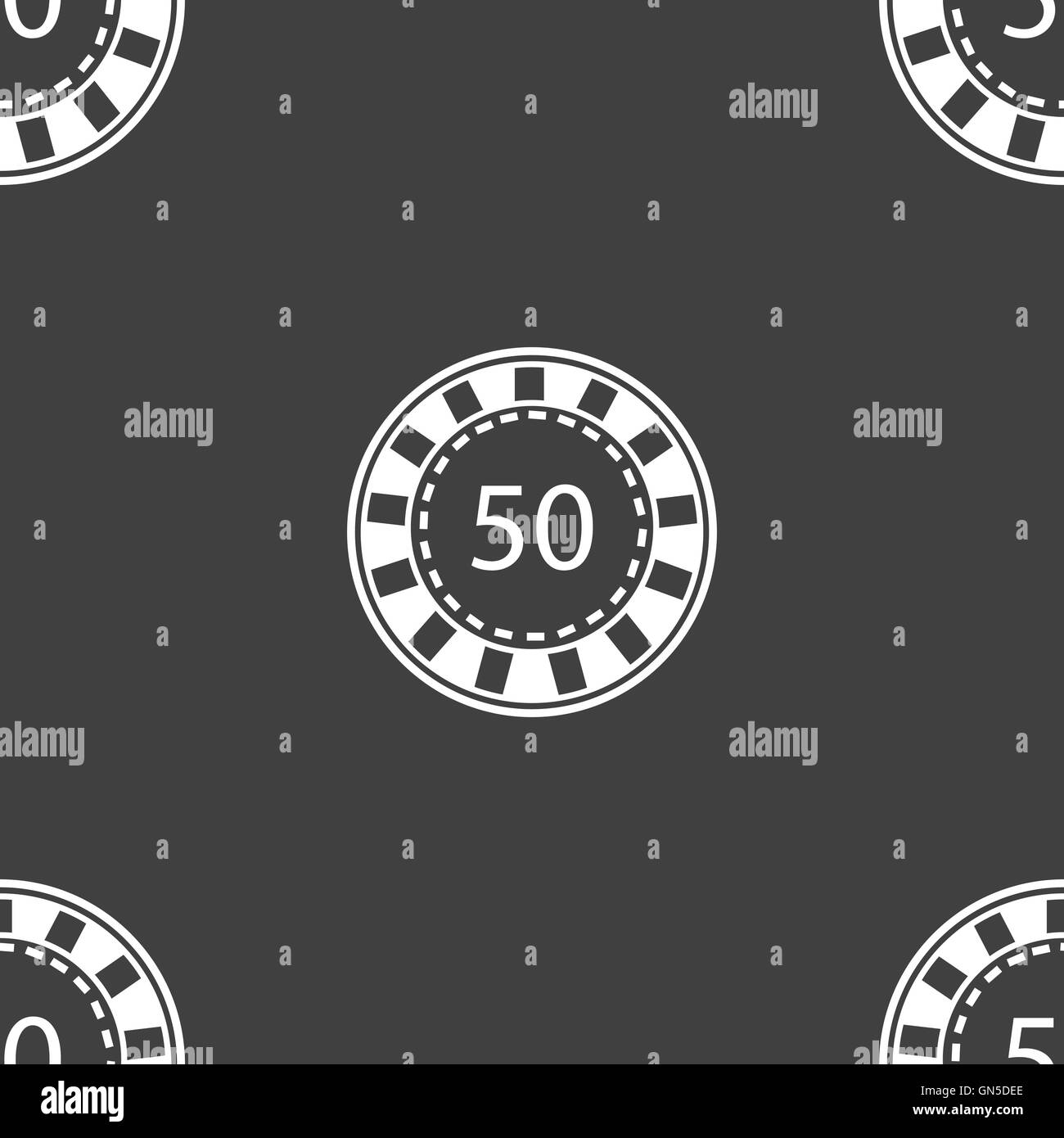 L'icône Casino signe. Motif transparente sur un fond gris. Vector Illustration de Vecteur