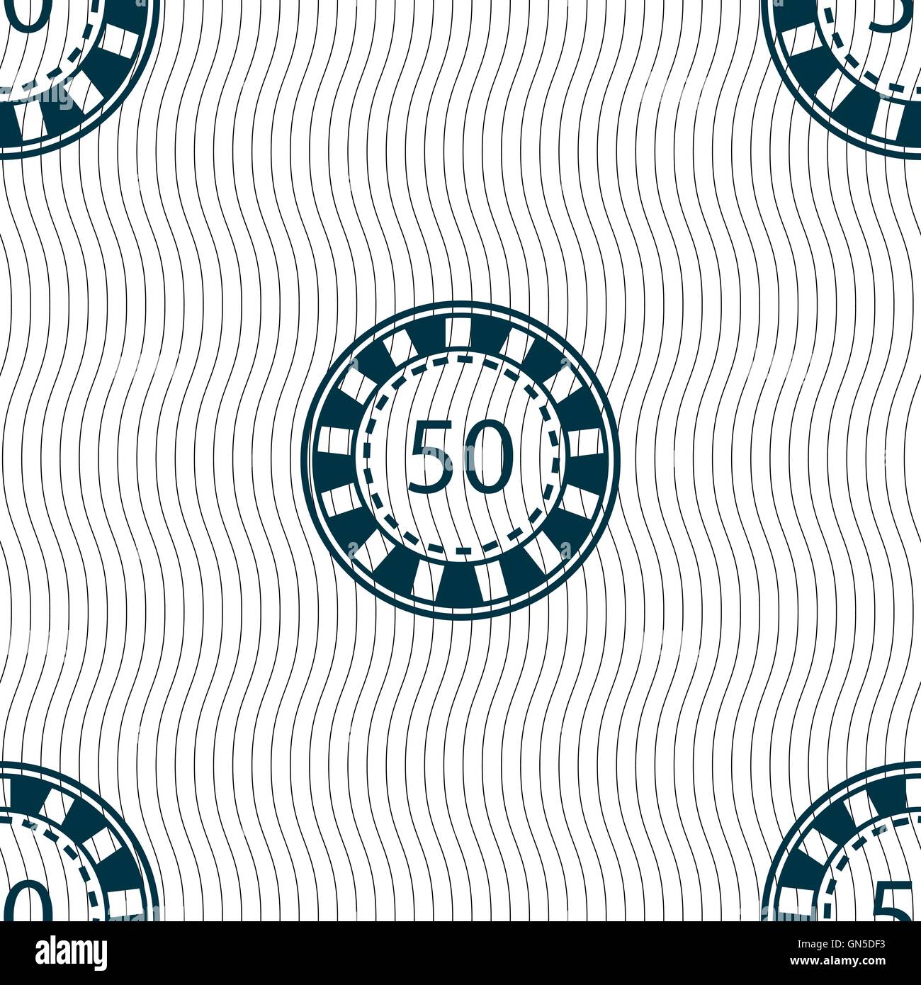 L'icône Casino signe. Motif géométrique transparente avec la texture. Vector Illustration de Vecteur