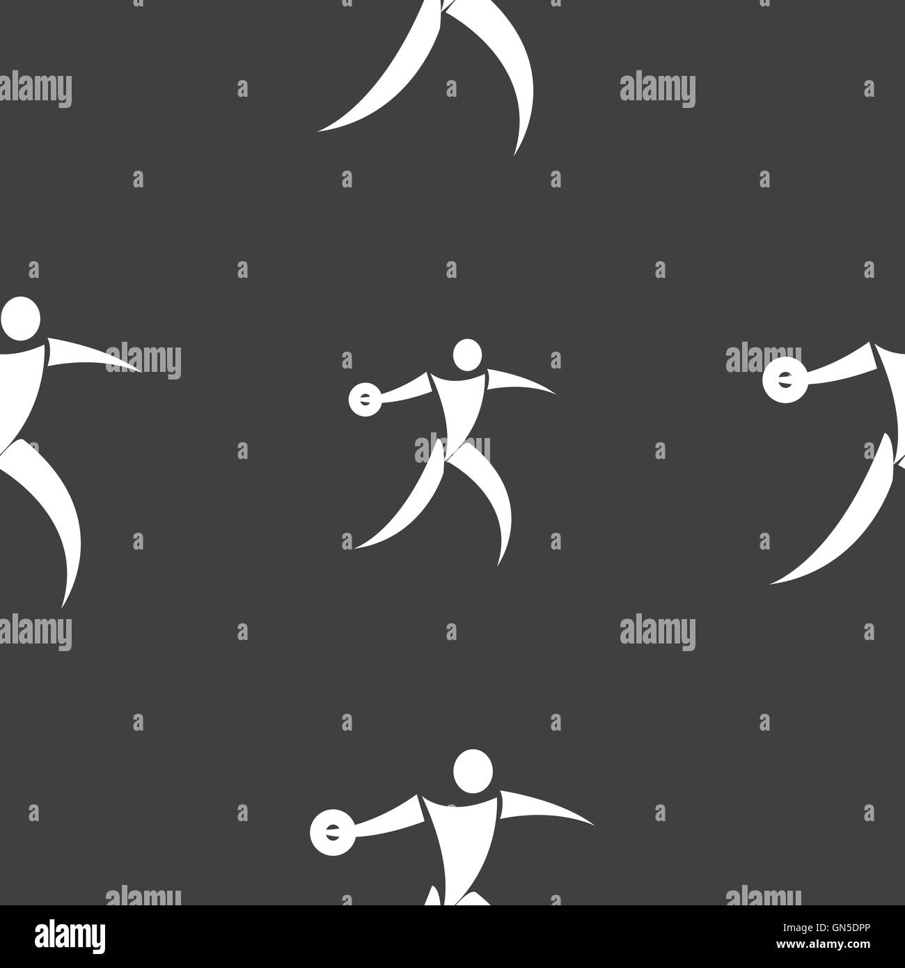 L'icône lanceur de disque signe. Motif transparente sur un fond gris. Vector Illustration de Vecteur