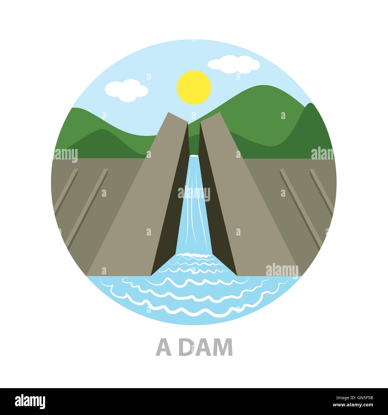 un barrage Illustration de Vecteur