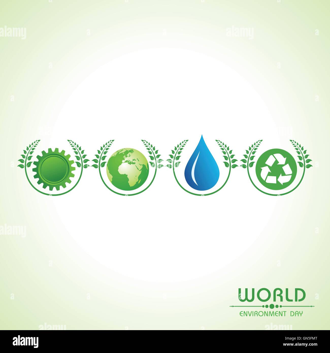 La journée mondiale de l'environnement de conception de souhaits vecteur stock Illustration de Vecteur