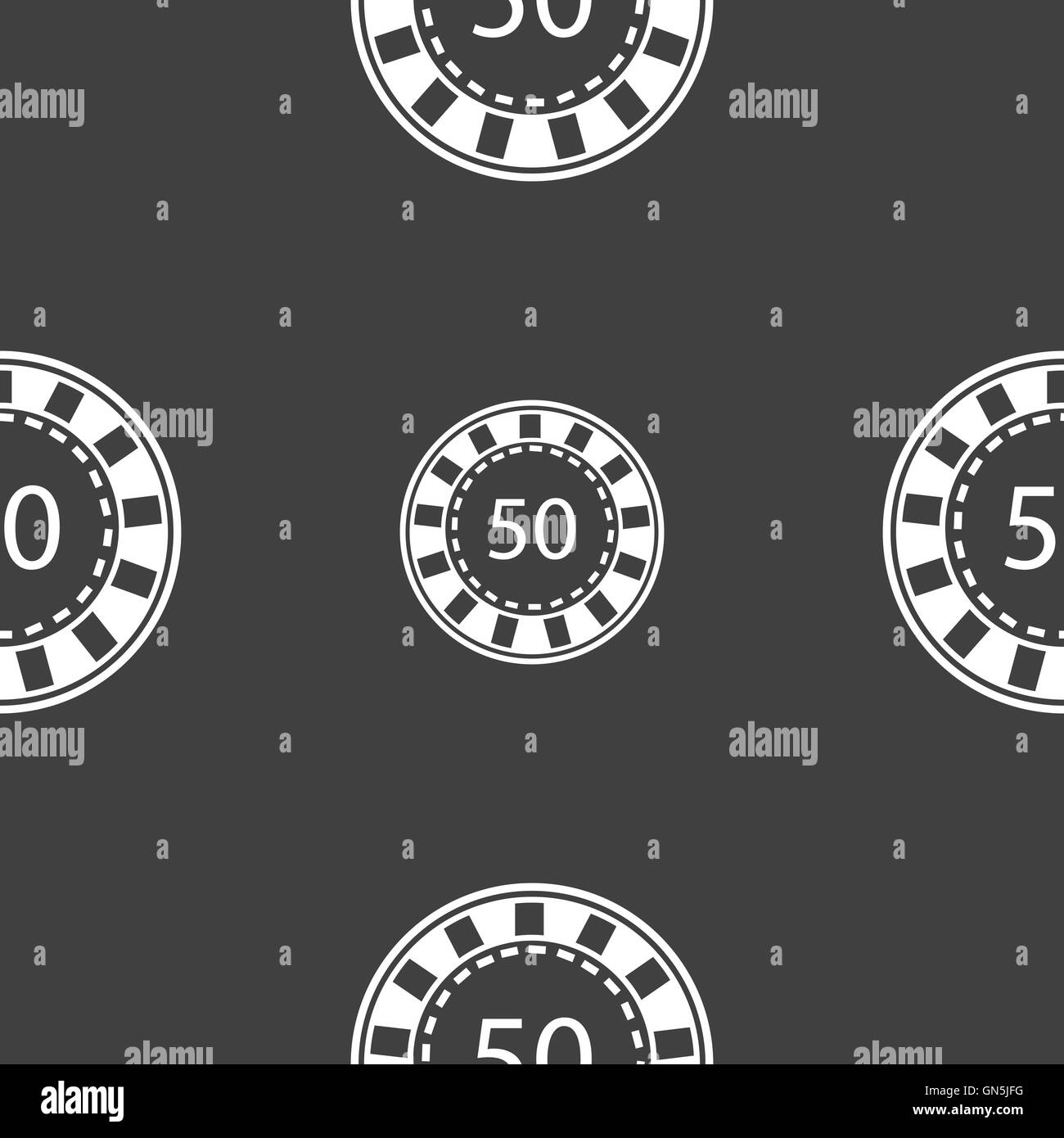 L'icône Casino signe. Motif transparente sur un fond gris. Vector Illustration de Vecteur