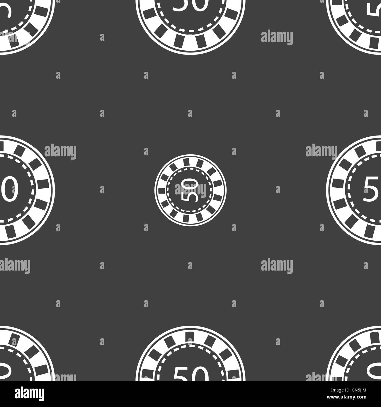 L'icône Casino signe. Motif transparente sur un fond gris. Vector Illustration de Vecteur