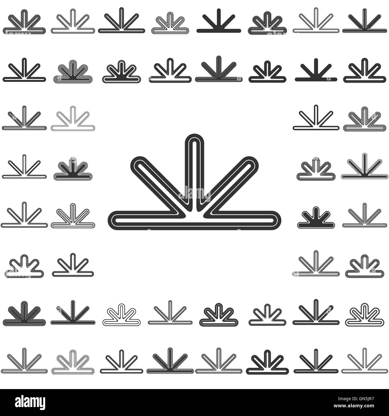 Logo design ligne abstraite l'icône set Illustration de Vecteur