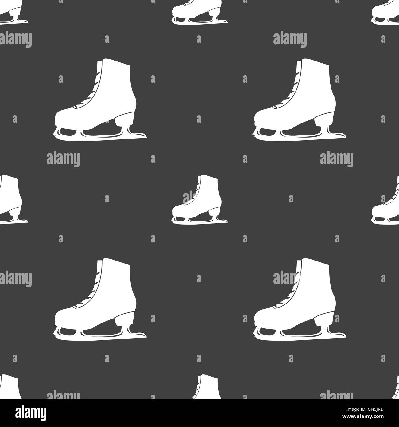 L'icône de patins signe. Motif transparente sur un fond gris. Vector Illustration de Vecteur