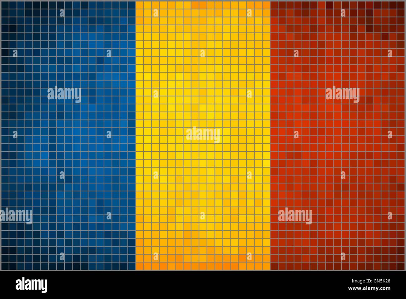Drapeau de la Roumanie Illustration de Vecteur