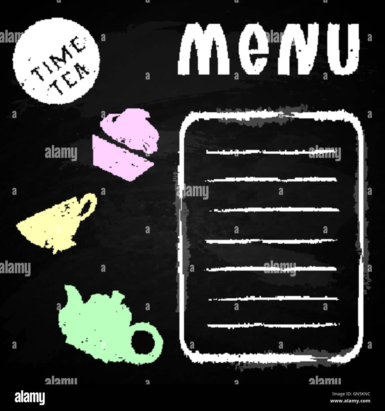 Tableau. Menu pour cafe Illustration de Vecteur