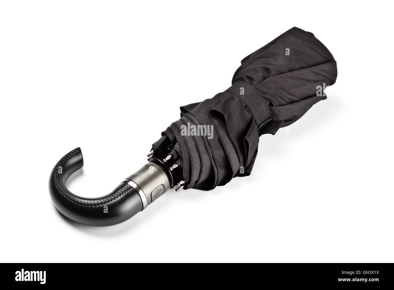 Parapluie noir fermé Banque D'Images