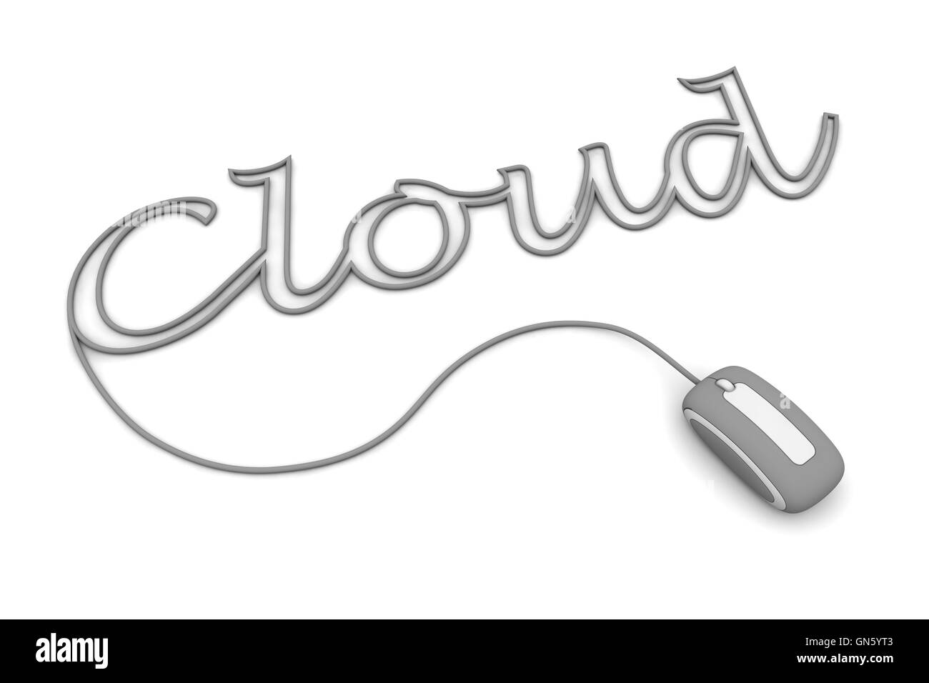 Parcourir les chaînes du nuage gris Banque D'Images