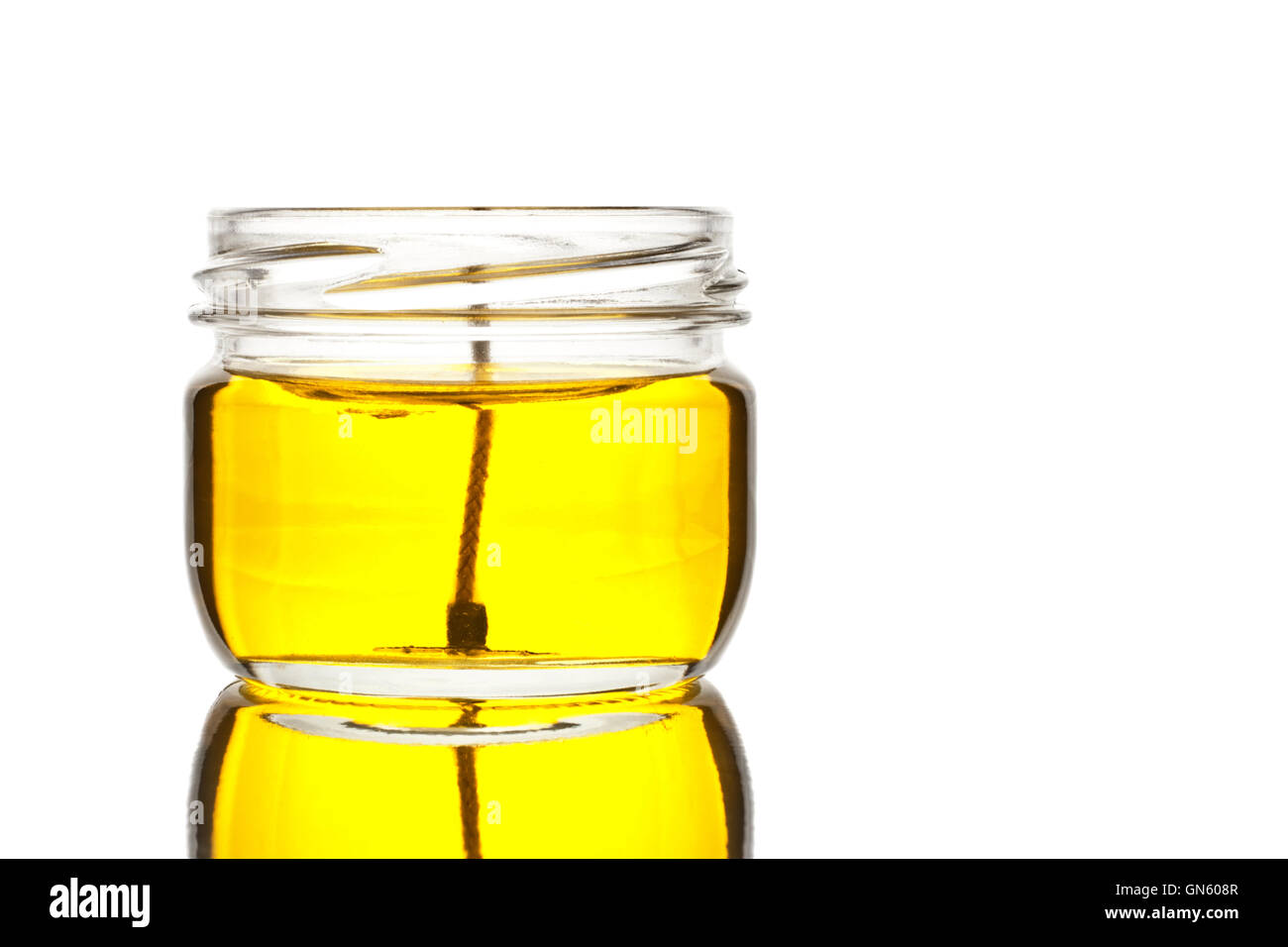 Bougie de gel jaune Banque D'Images