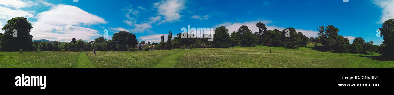 Panorama jardin dans une journée ensoleillée Banque D'Images