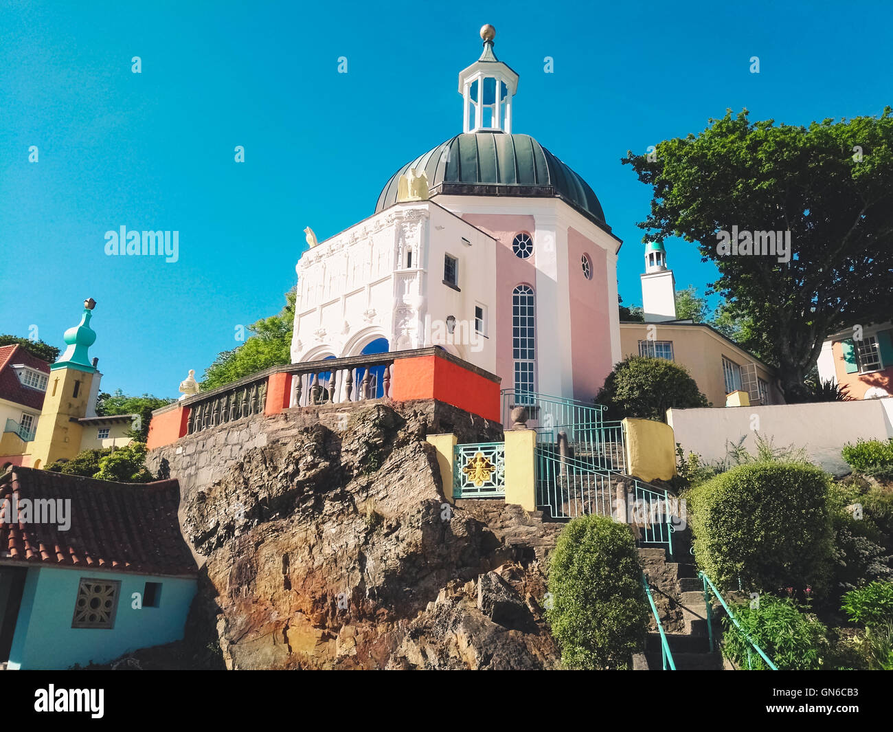 Avis de Portmeirion Banque D'Images