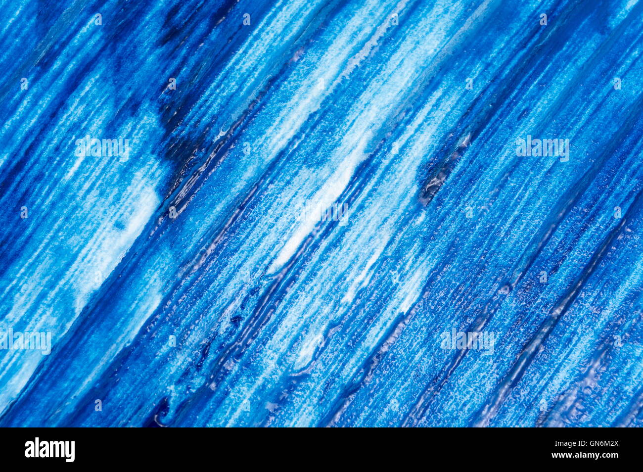 Photo de l'aquarelle bleu texture avec les coups de pinceau Banque D'Images