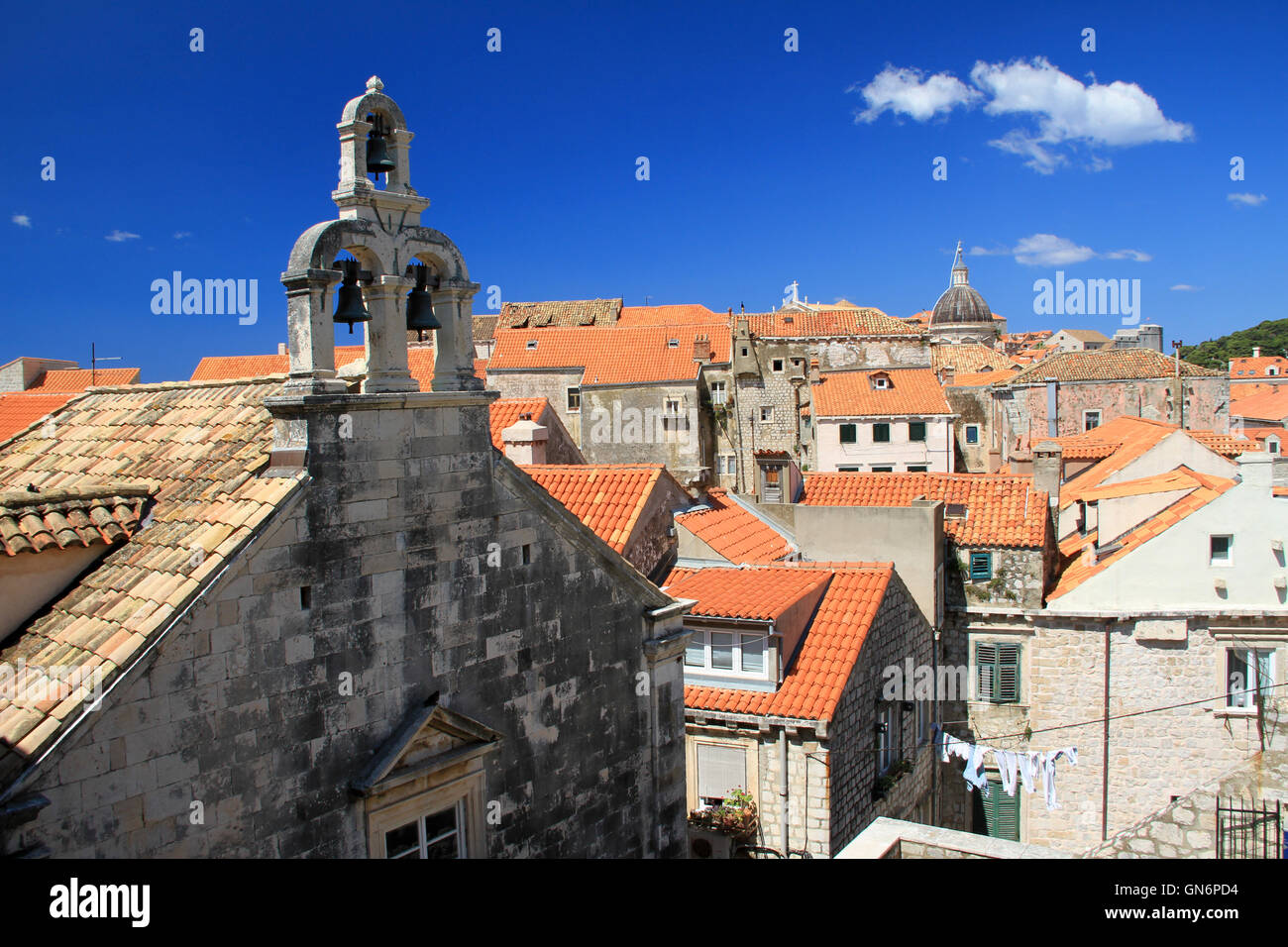 Les toits de la vieille ville de Dubrovnik Banque D'Images