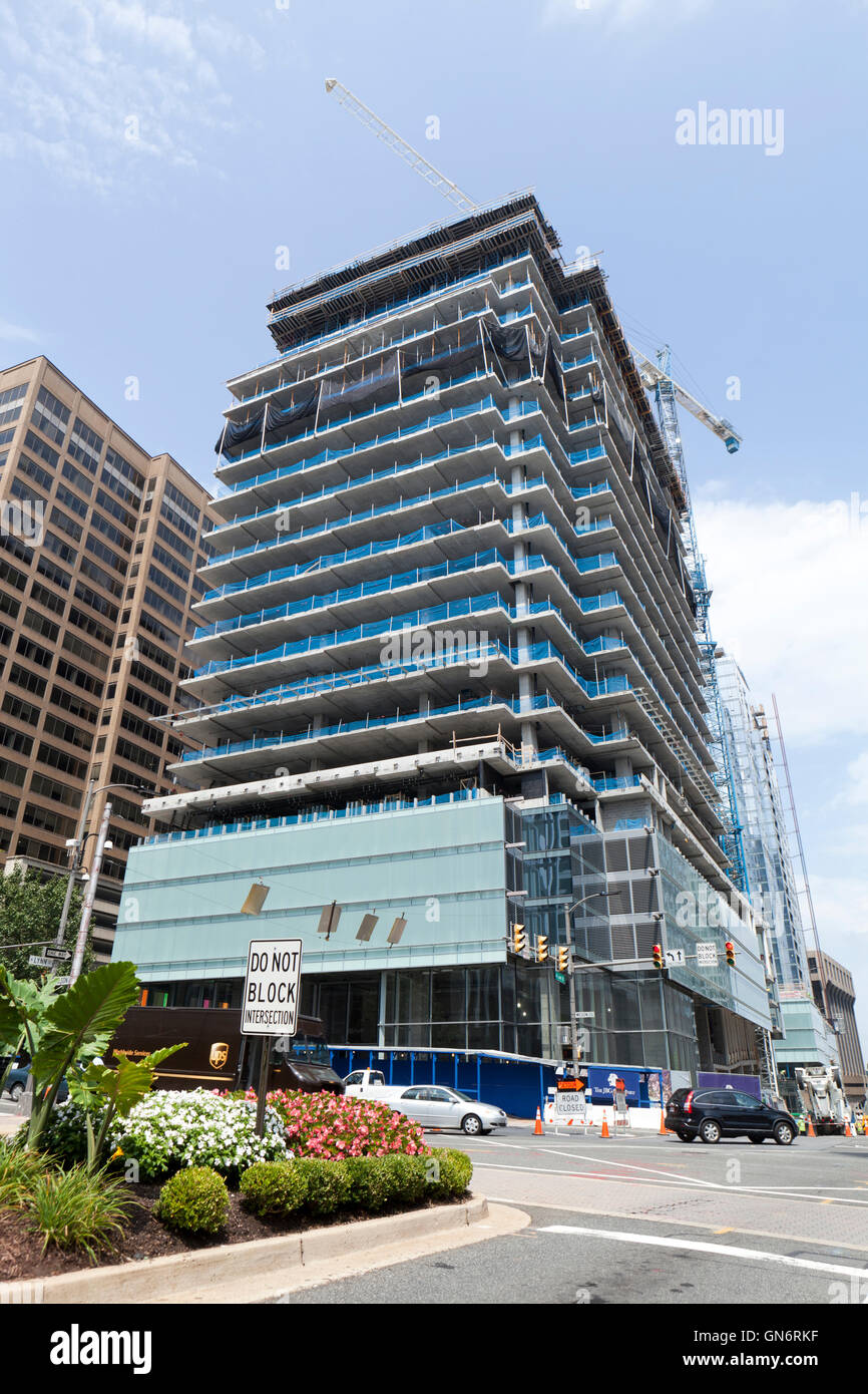 New high-rise office building construction - Rosslyn, Virginia USA Banque D'Images