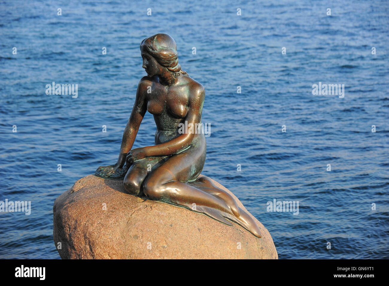 Statue de la Petite Sirène, Copenhague, Danemark Banque D'Images